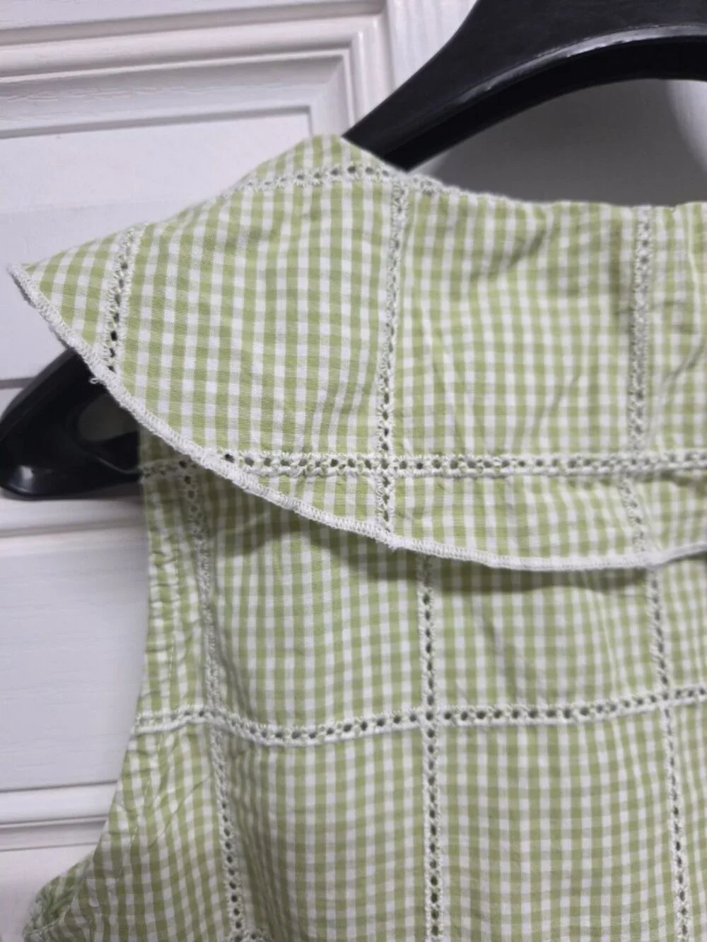 Free People Womens Blouse Green Plaid Size Small NWT